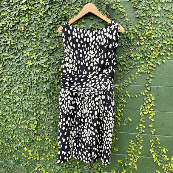 Moschino Silk Black & White Dot Dress Size 8 (10) - Picture 7 of 9